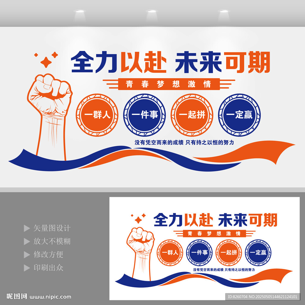 全力以赴未來可期業(yè)績文化墻