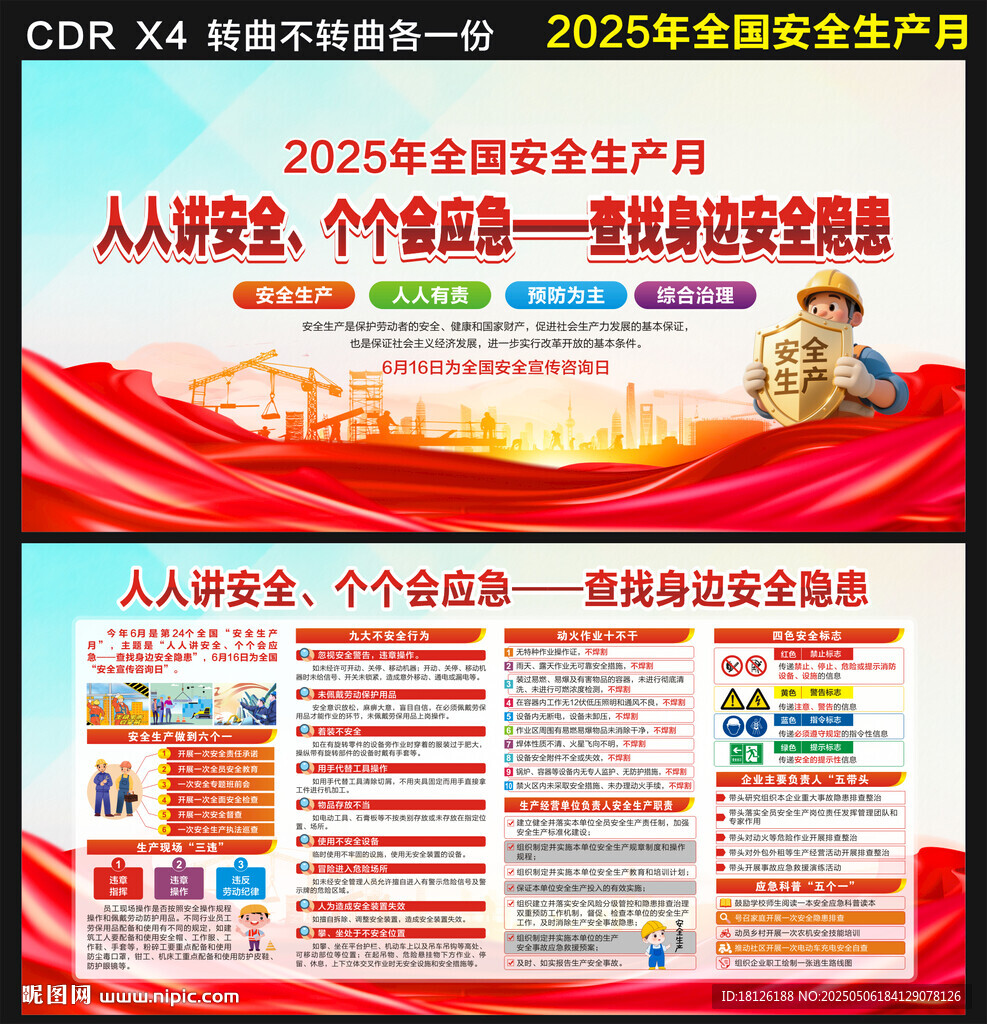 2025年全國(guó)安全生產(chǎn)月展板