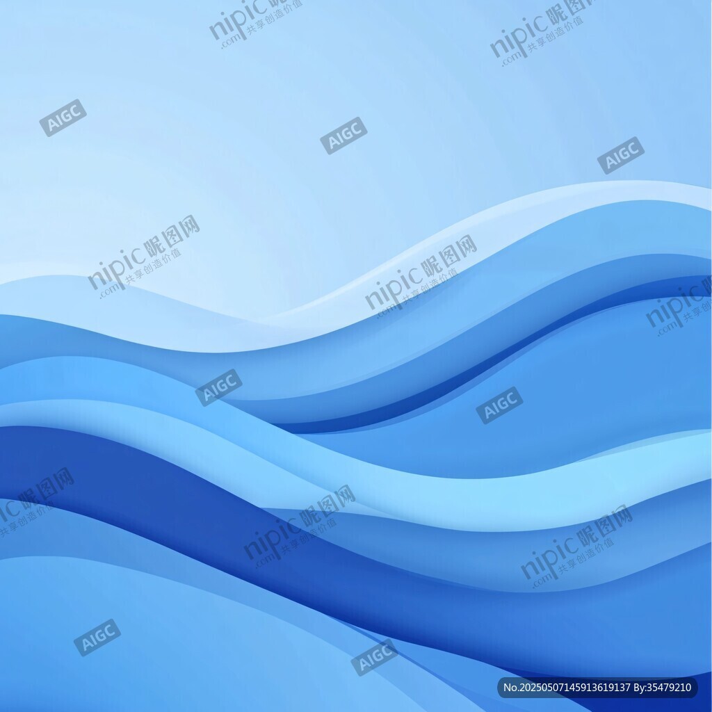 藍色漸變波浪背景圖