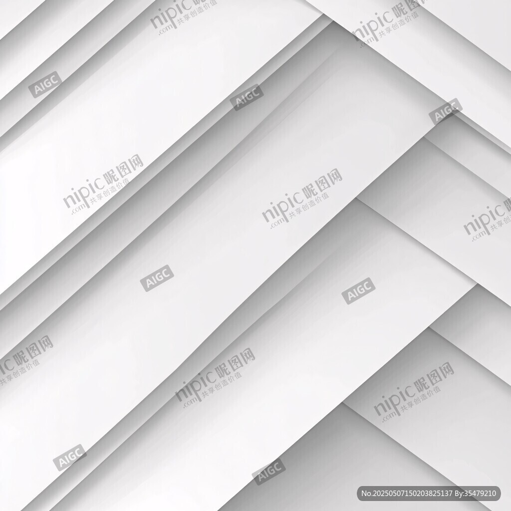 白色幾何層疊抽象背景圖