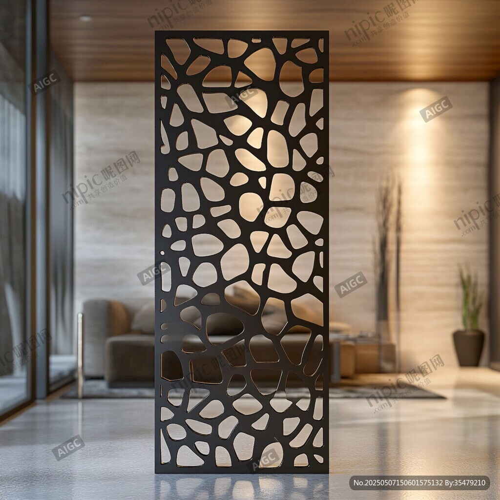 現(xiàn)代鏤空金屬屏風(fēng)設(shè)計
