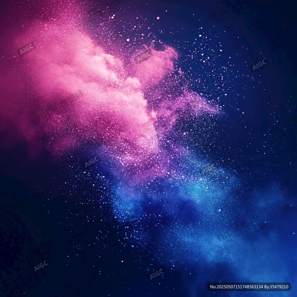 夢幻炫彩星塵煙霧背景圖