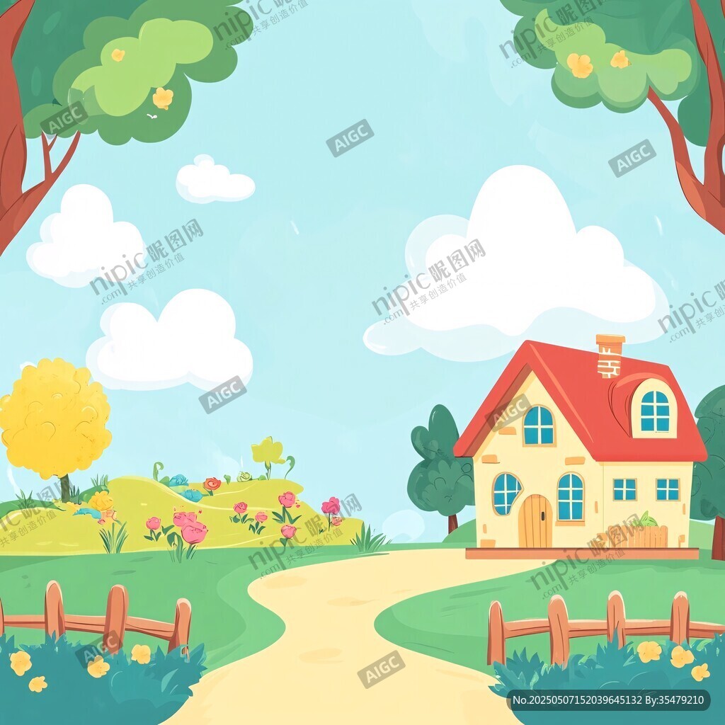 田園小屋的溫馨自然風(fēng)光