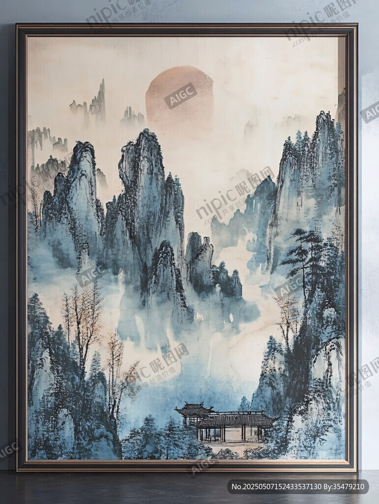 中式山水意境掛畫
