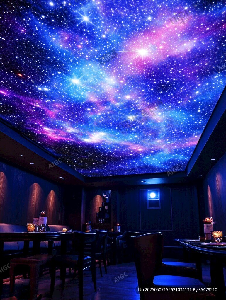 夢幻星空主題餐廳天花板