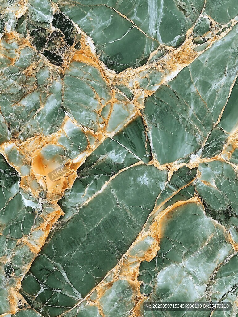翠綠黃紋大理石紋理圖案