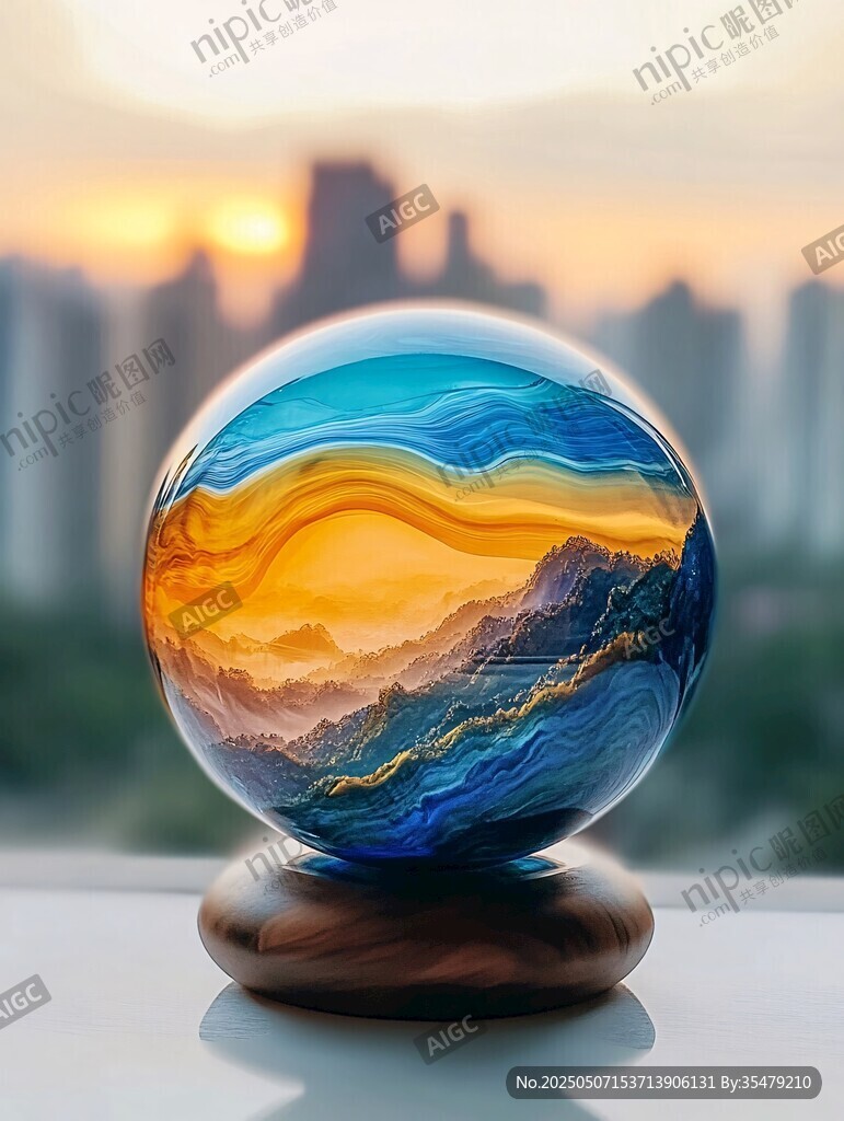 夢幻城市景觀水晶球