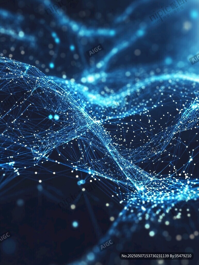 科技感線條粒子夢幻背景