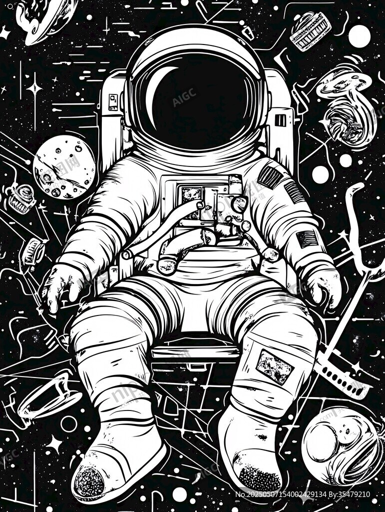 宇航員的太空幻想世界