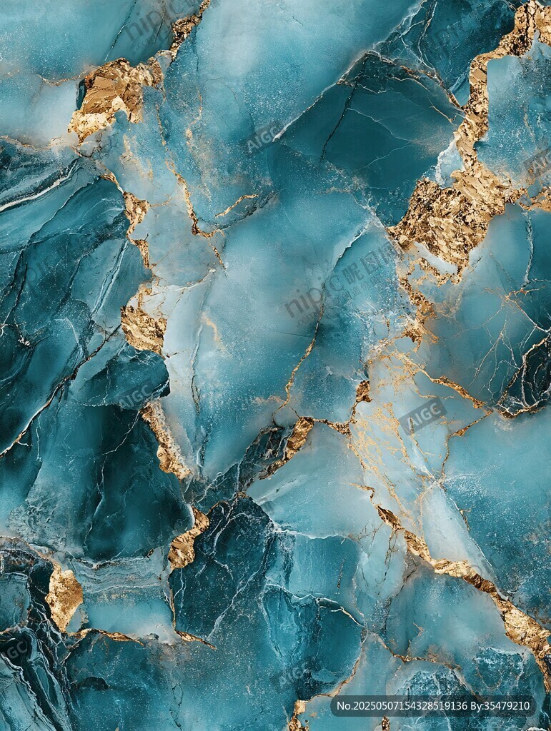 藍金大理石紋理背景圖