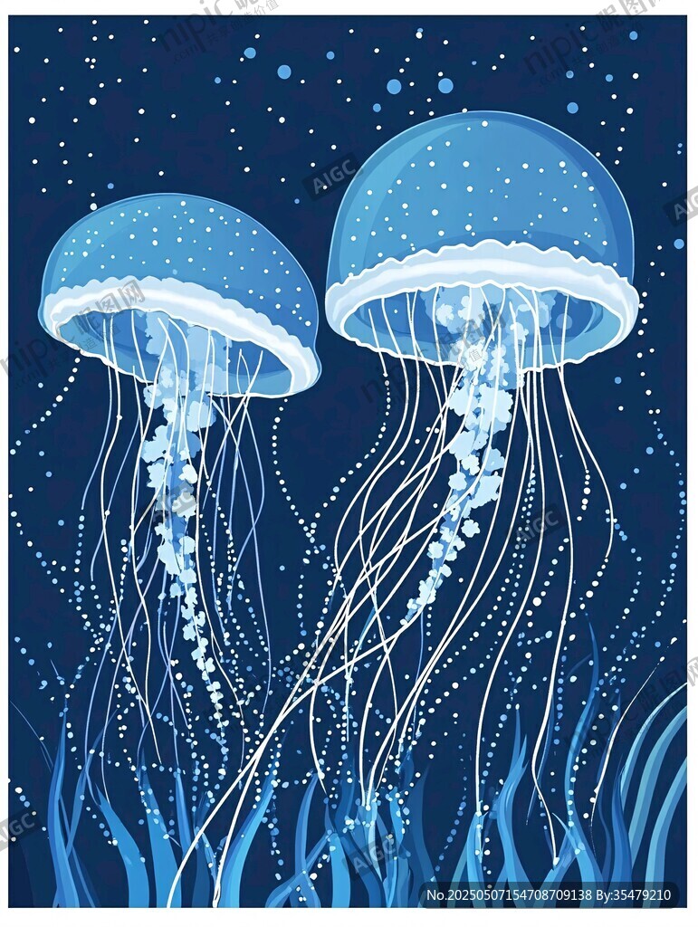 夢幻雙水母的深海之舞