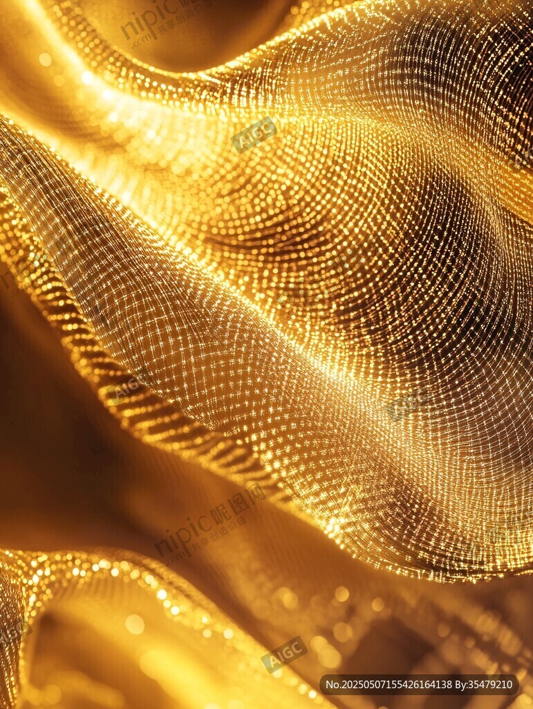 金色流動質(zhì)感網(wǎng)狀紋理背景