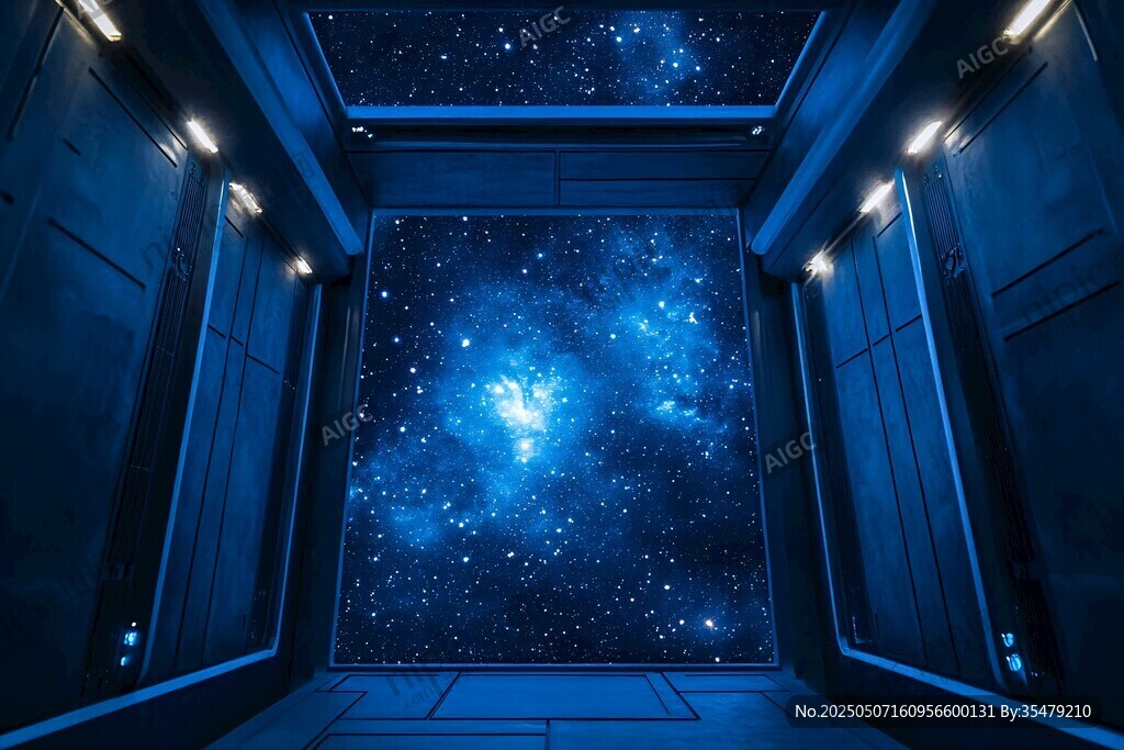 科幻空間中的璀璨星空