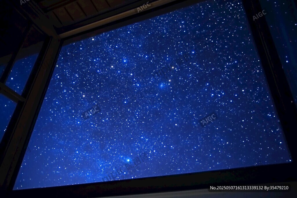 透過窗戶賞璀璨星空