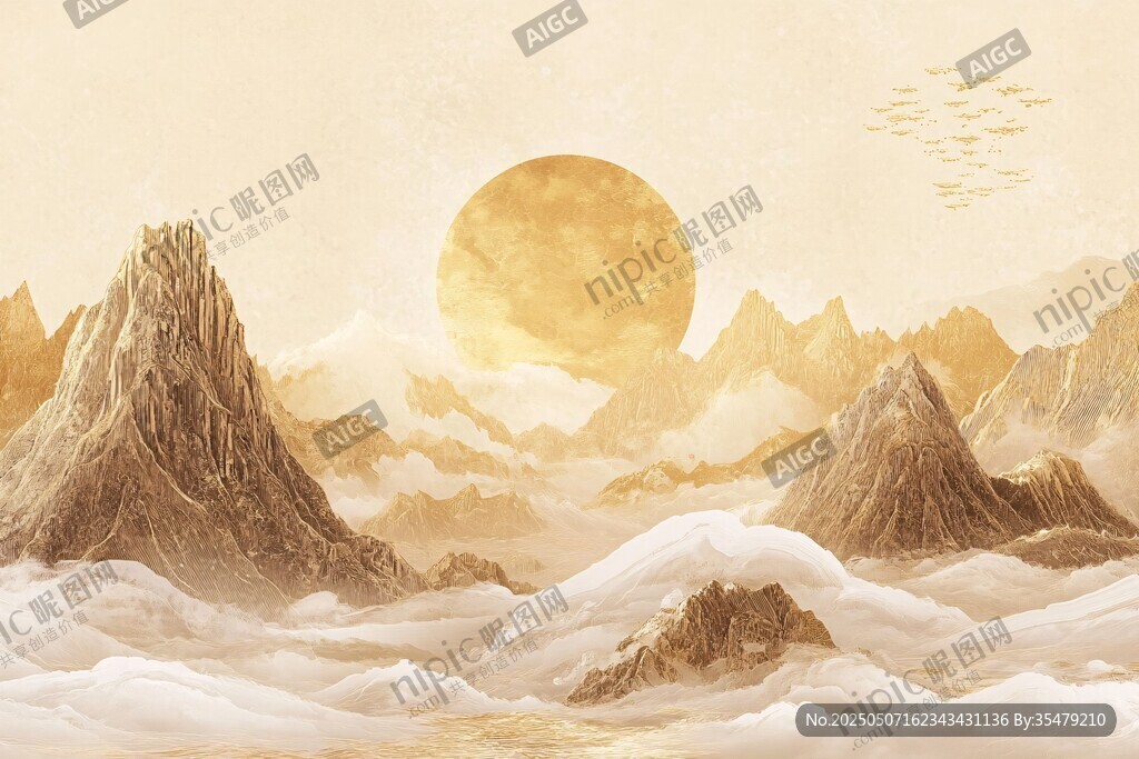 云海中的壯麗日出景象