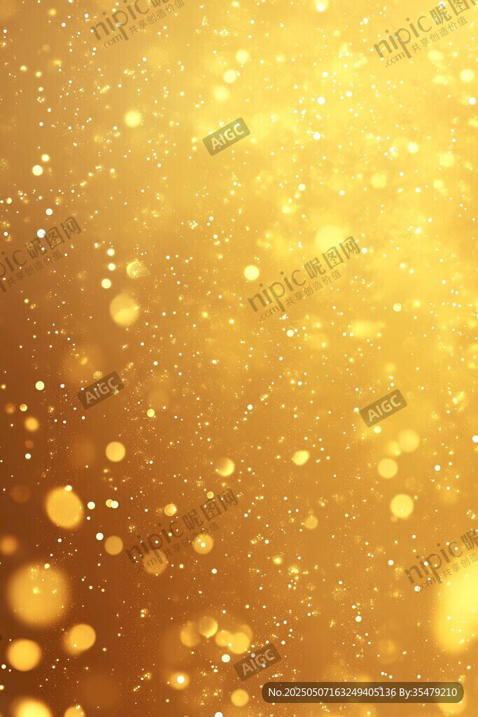 金色光斑夢幻背景圖