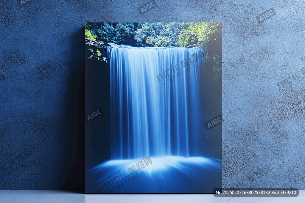 夢幻瀑布畫作展示