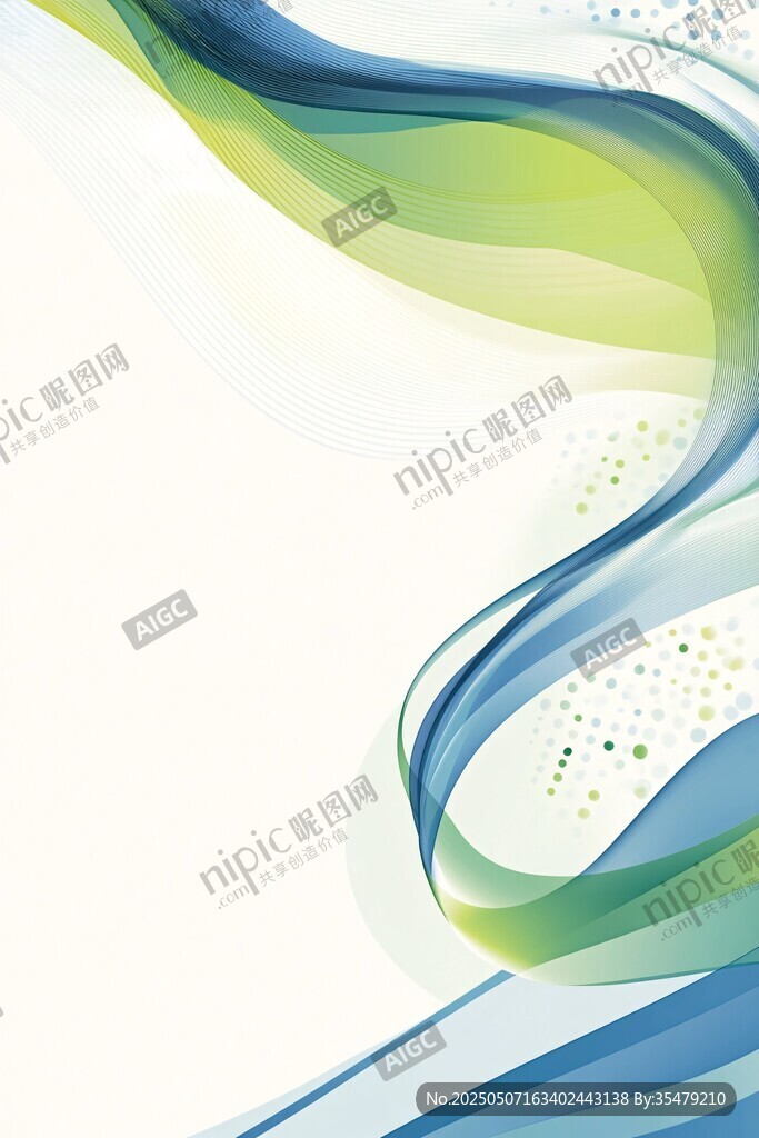 靈動漸變彩帶抽象背景圖