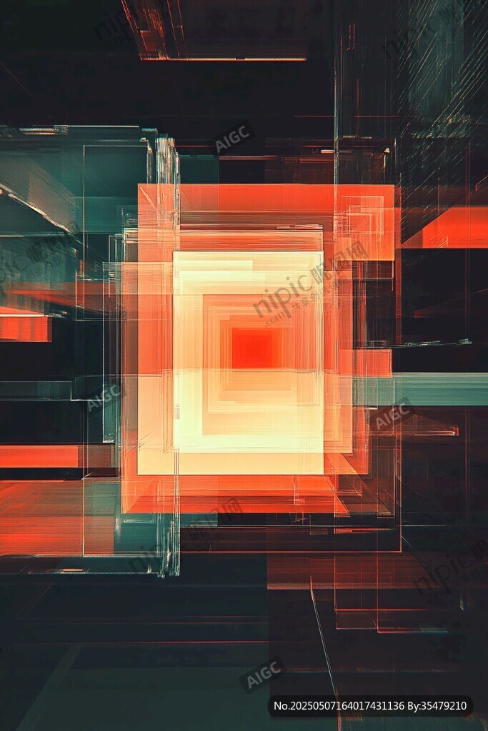 炫彩幾何抽象藝術畫面