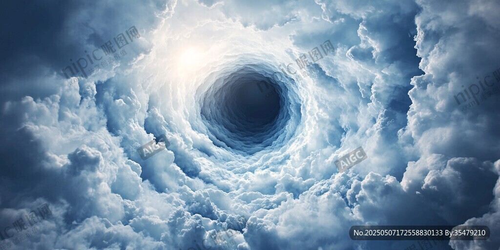 云海中的神秘天空漩渦