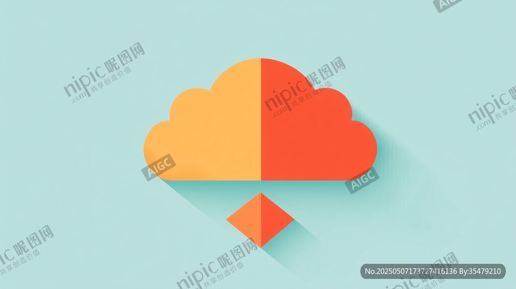漸變云形圖標設計元素
