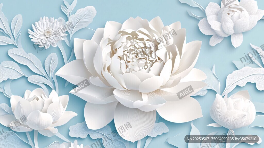 立體白花裝飾 清新雅致風(fēng)