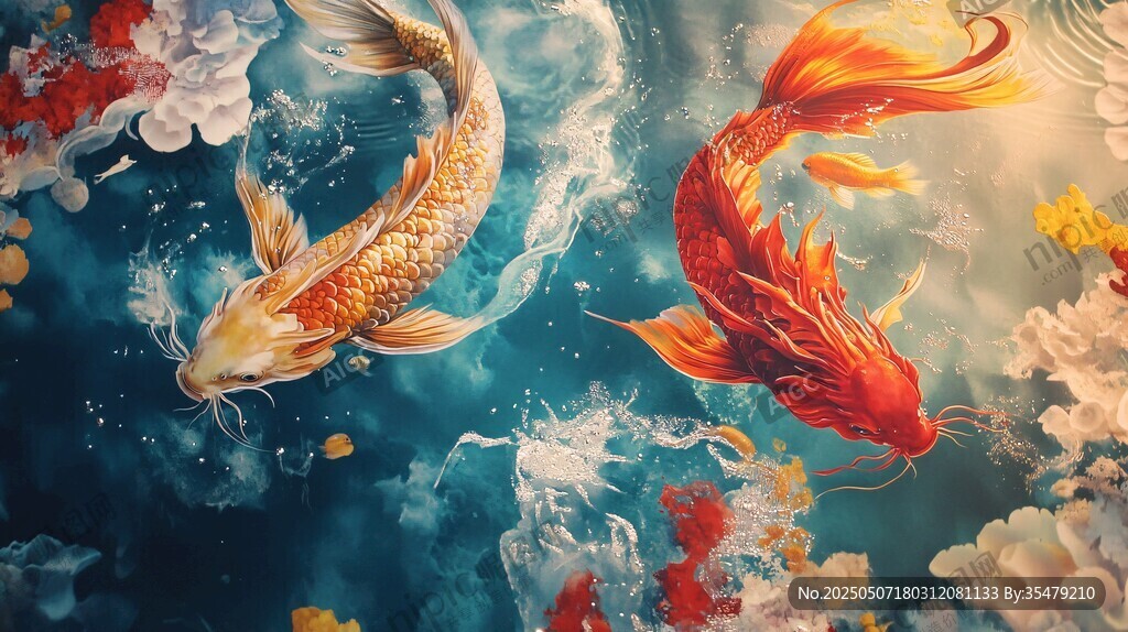 雙錦鯉暢游夢(mèng)幻水世界