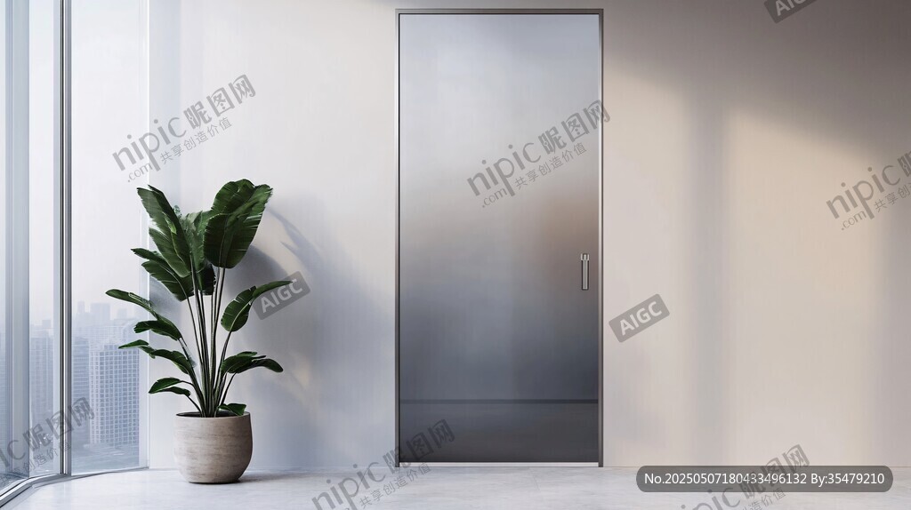 現(xiàn)代簡約室內(nèi)的磨砂質(zhì)感門