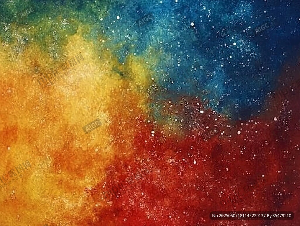 夢幻多彩星空背景圖