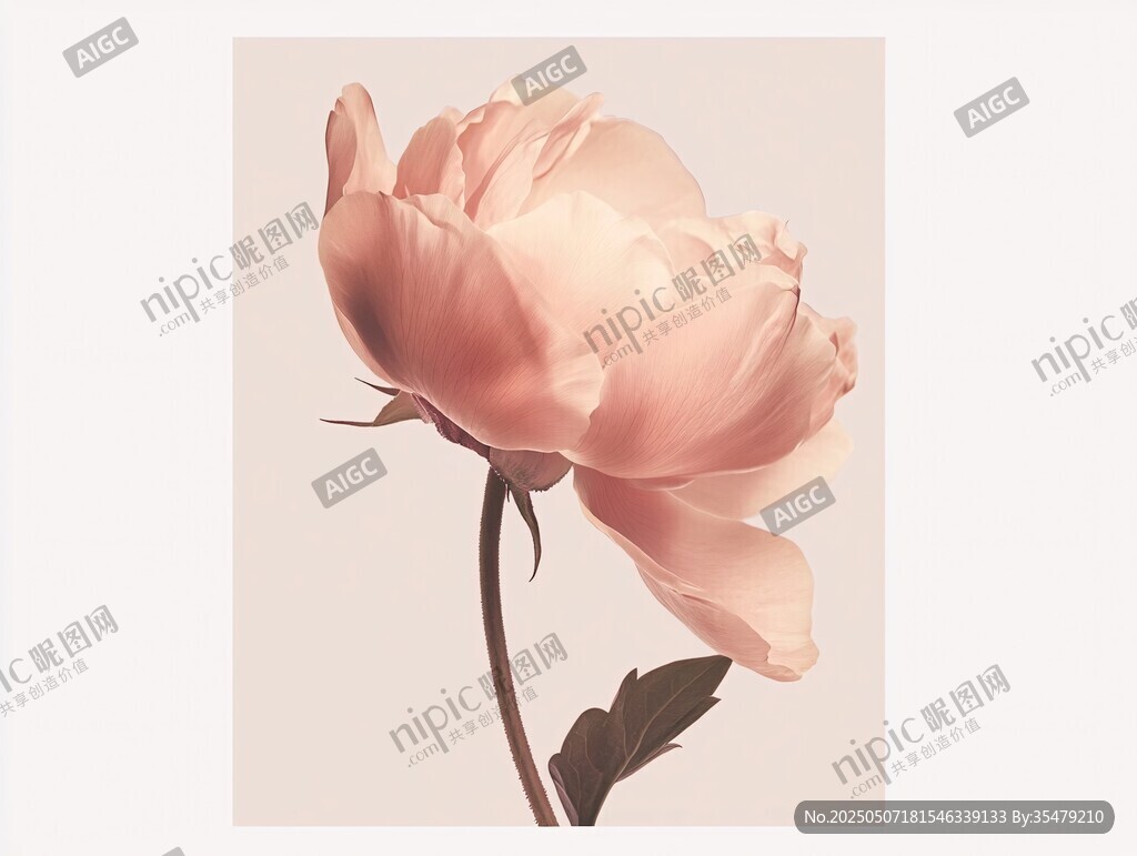粉色嬌艷單支玫瑰花