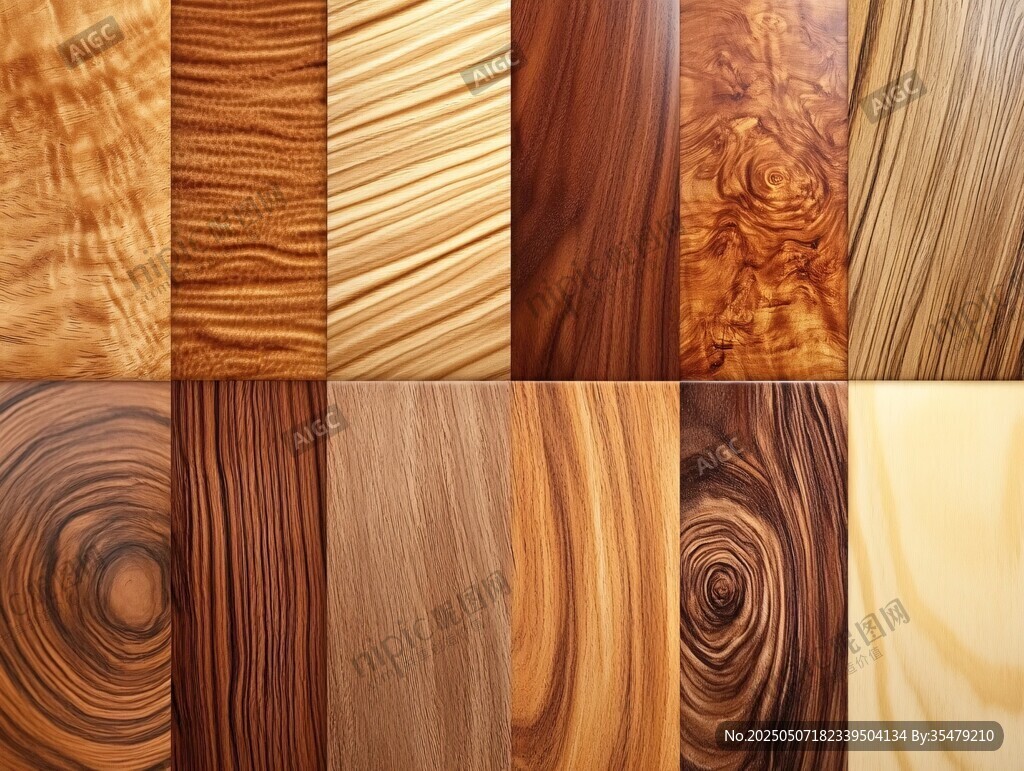 多樣木紋紋理素材展示