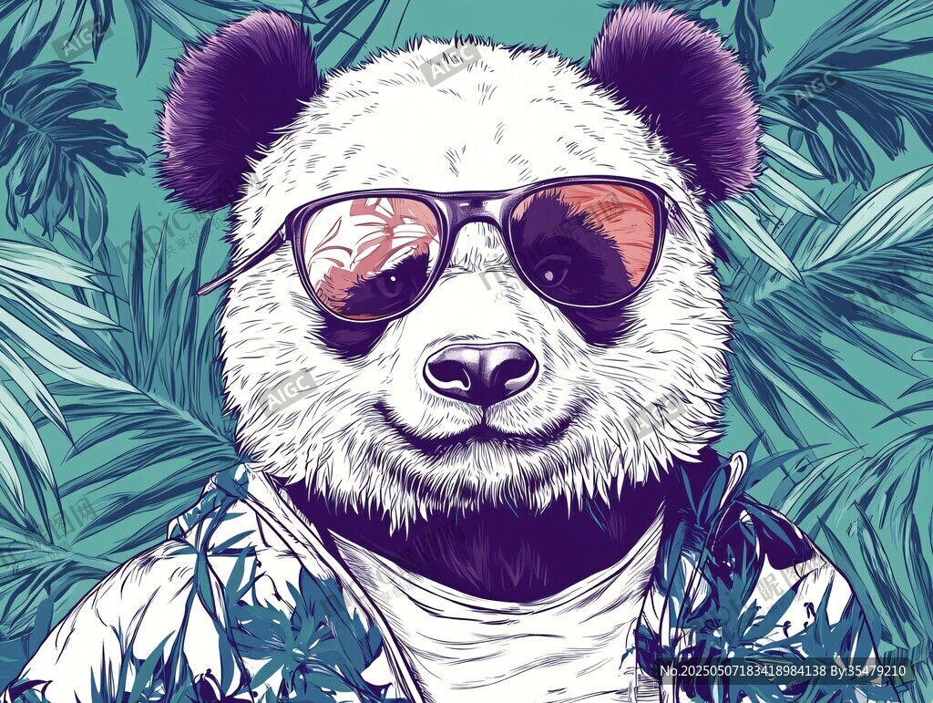 潮流熊貓的叢林時尚風(fēng)