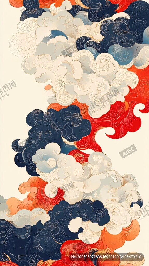 中式云紋圖案設(shè)計(jì)元素