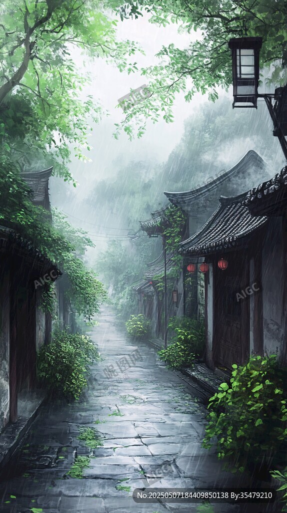 煙雨古巷 靜美中式風情
