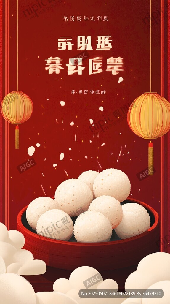喜慶元宵節(jié)湯圓賀佳節(jié)