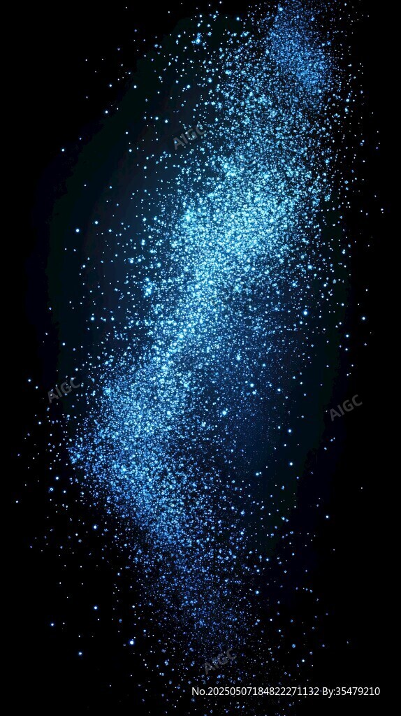 藍色粒子流 夢幻星空效果