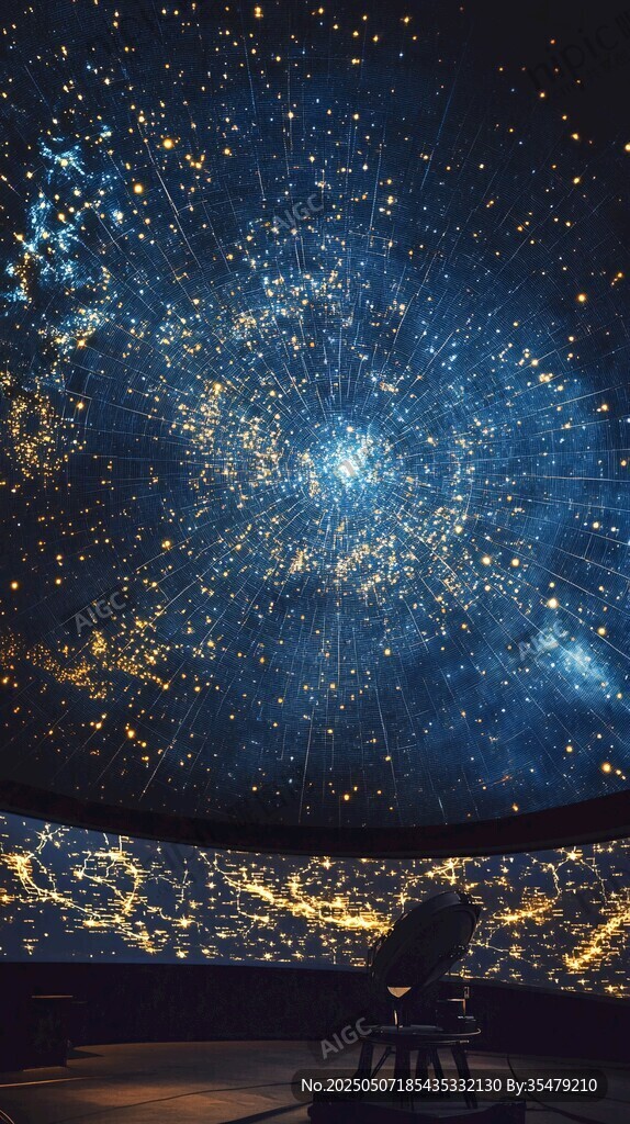 夢幻星空展廳內的天文景象