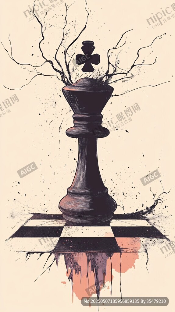 孤獨(dú)棋子立于荒蕪棋局