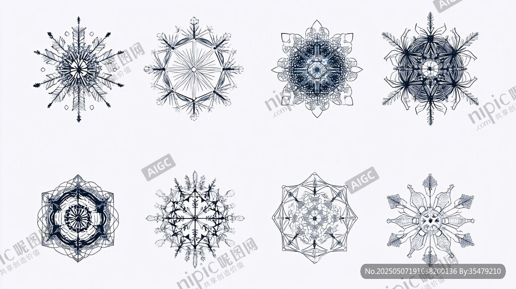 精致雪花圖案設(shè)計集合