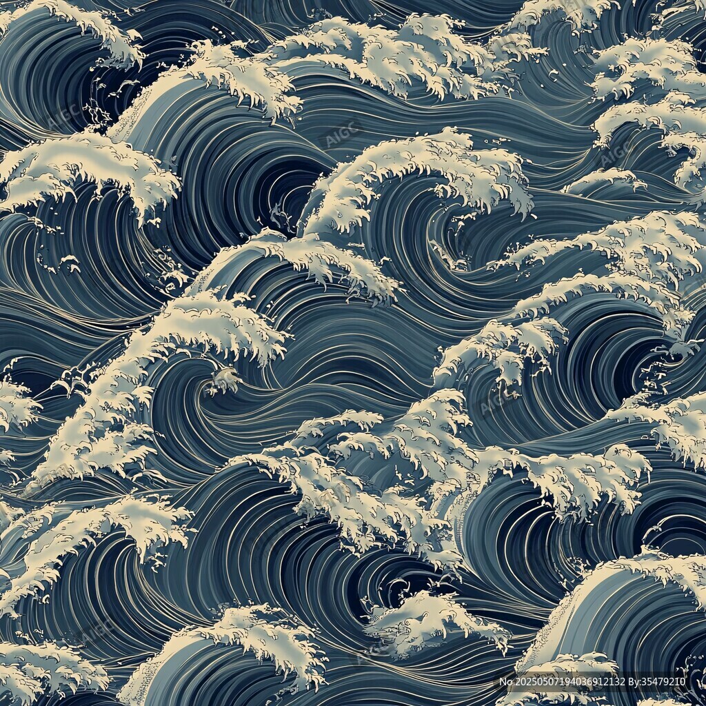 日式海浪圖案 經(jīng)典海洋風(fēng)