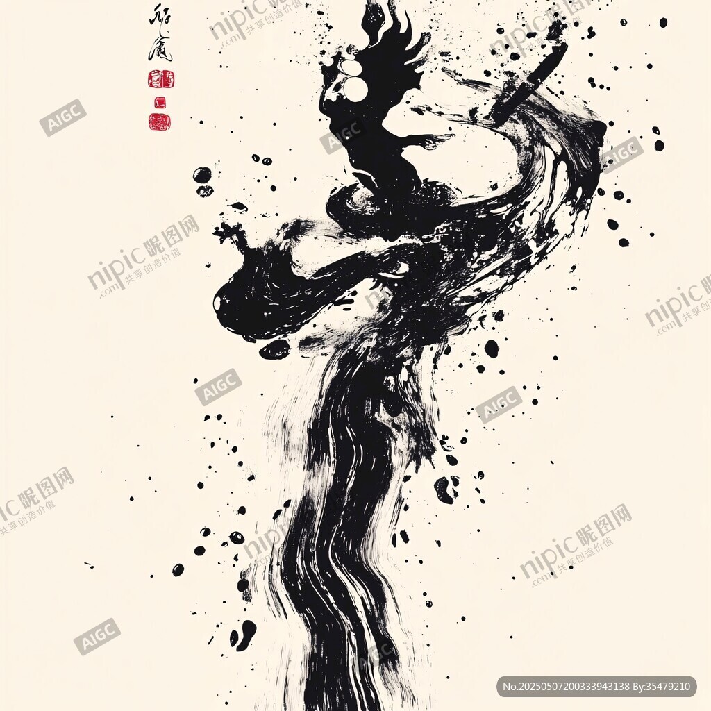 水墨舞者 靈動飄逸之姿
