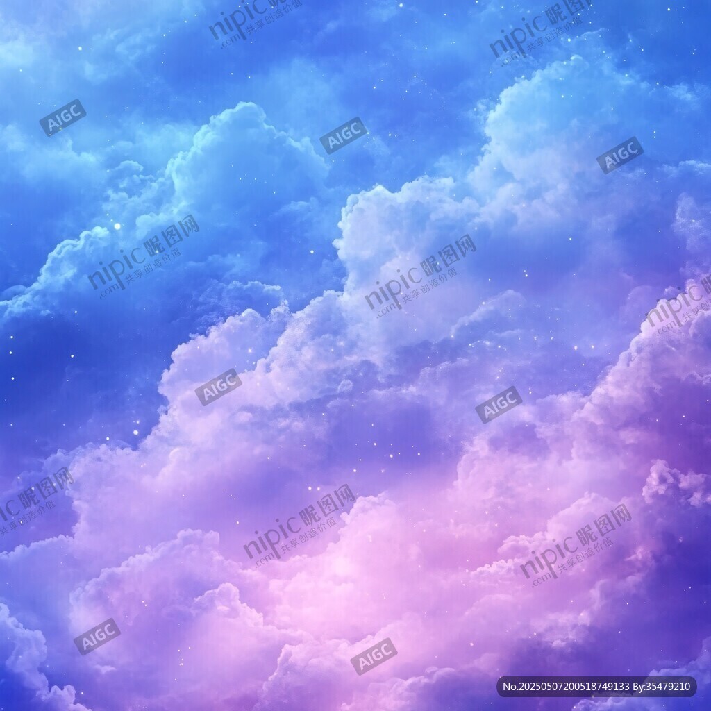 夢幻絢麗的云端天空景象