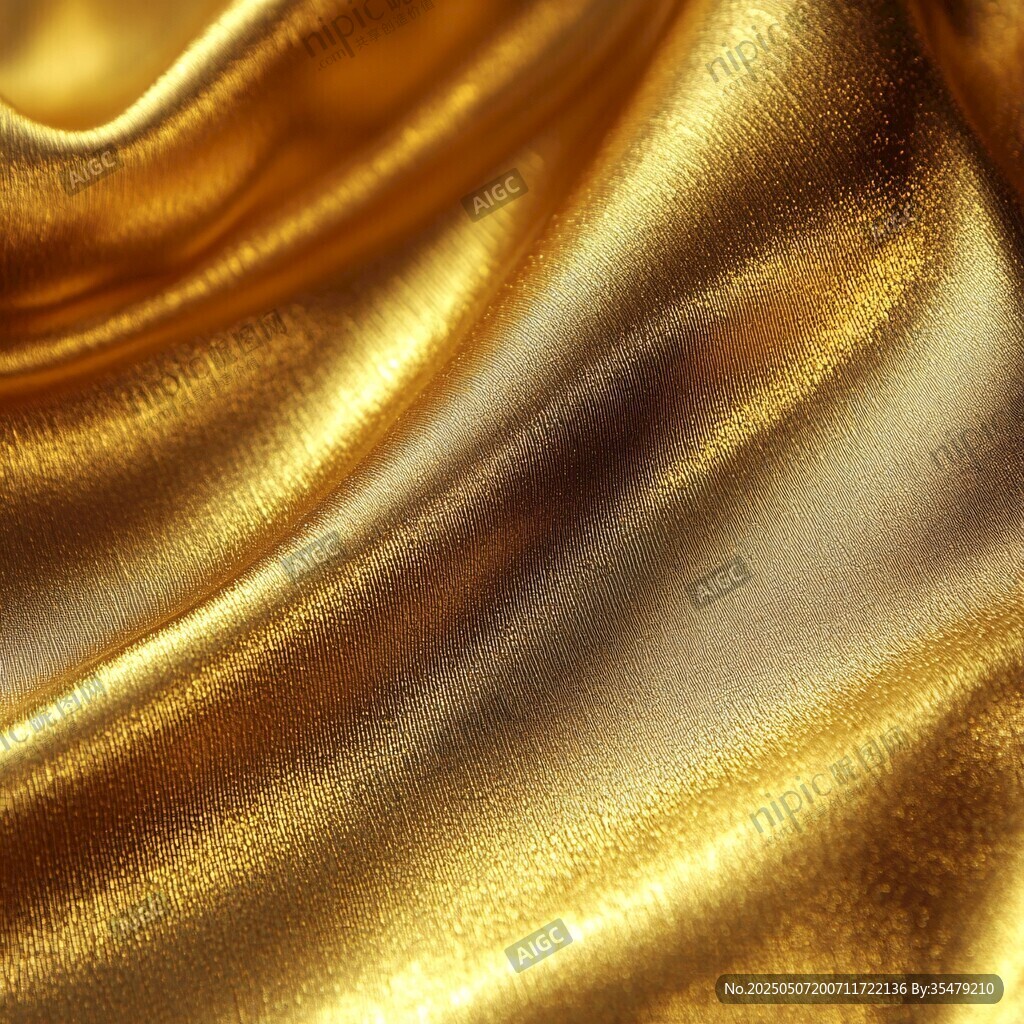 金色綢緞質(zhì)感面料紋理