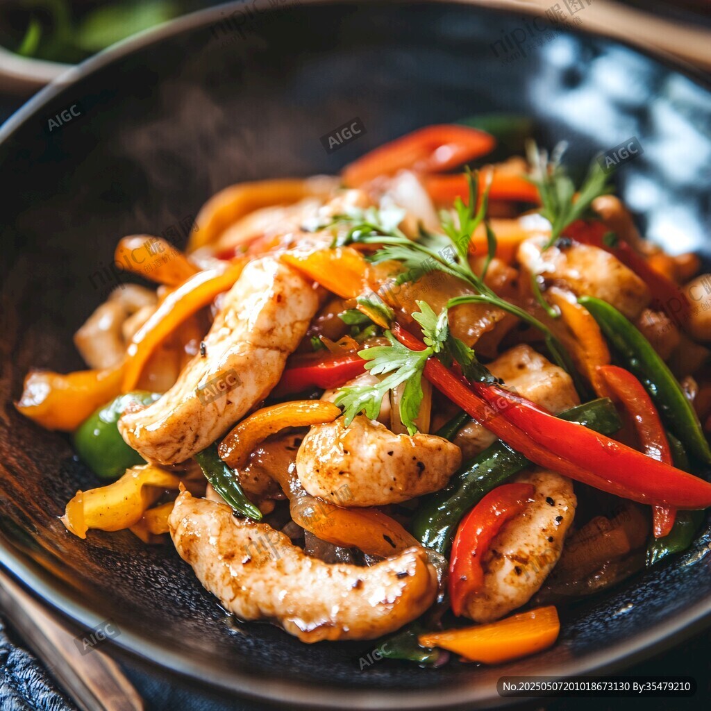 彩椒炒雞肉片