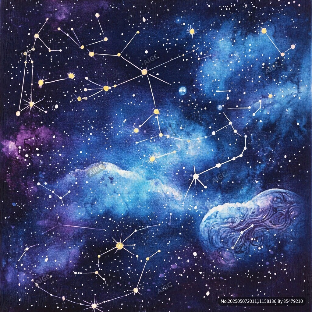 夢(mèng)幻星空星座圖