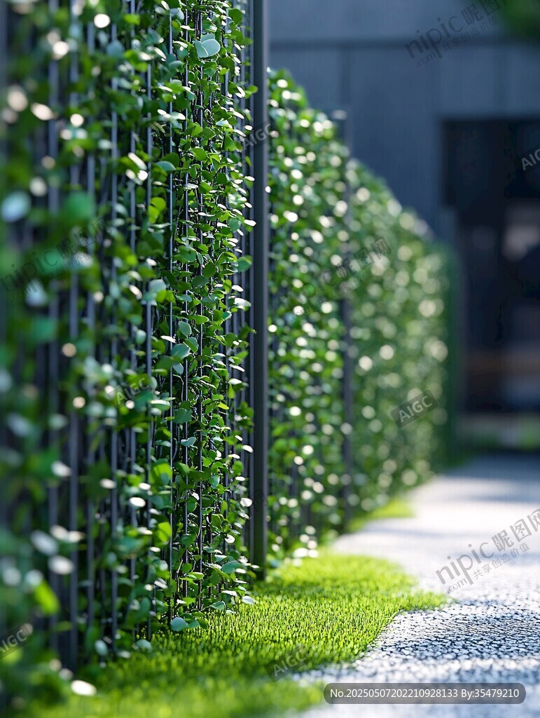 綠植圍欄營造清新戶外景致