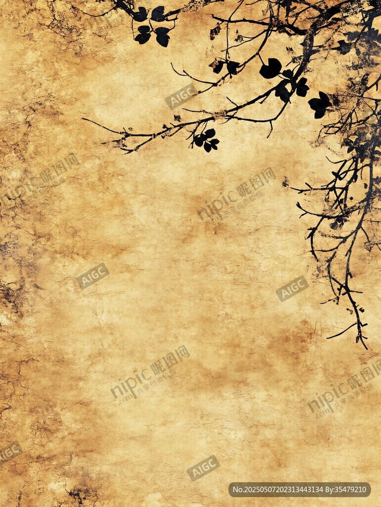 復(fù)古風(fēng)樹枝紋理背景圖