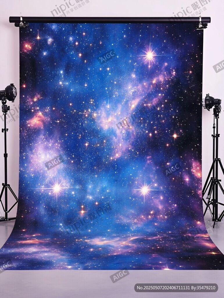 夢(mèng)幻星空攝影背景布