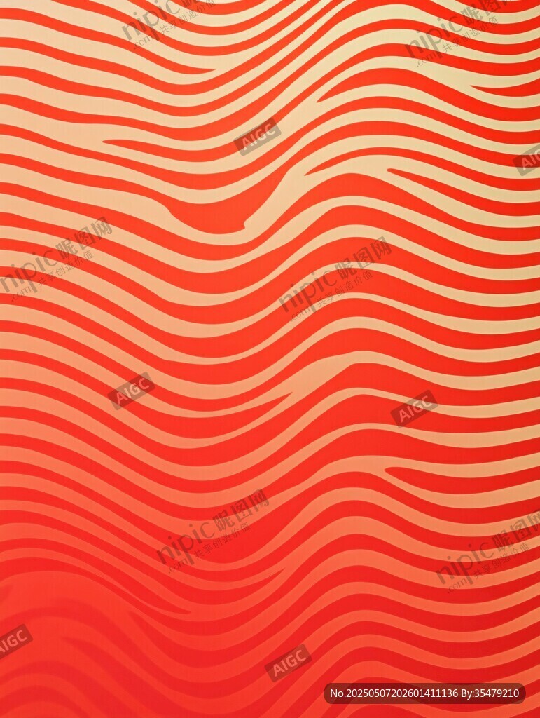 紅色波浪條紋抽象背景圖