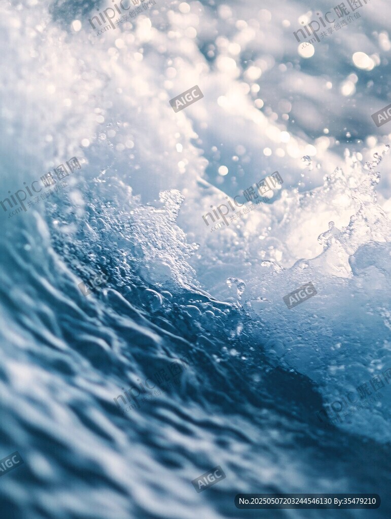 海浪翻涌的靈動瞬間